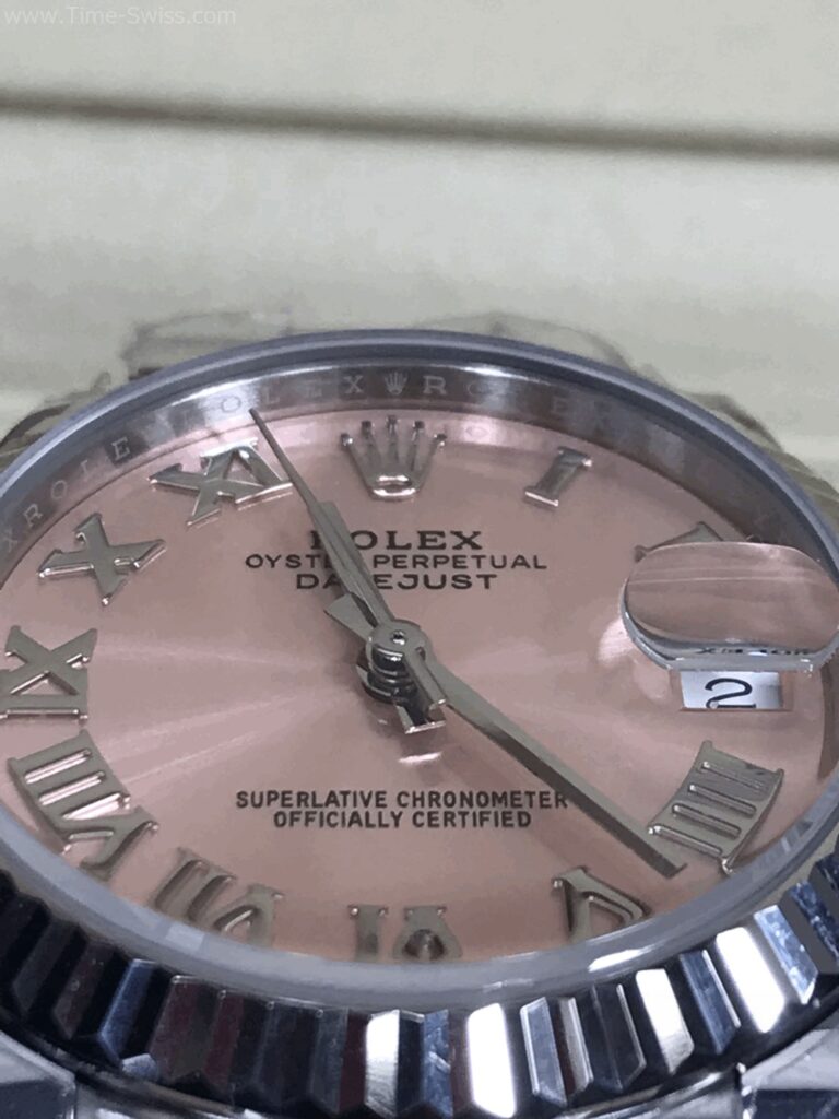 Rolex Datejust Pink Dial 31mm Roman Ladies Swiss หน้าชมพู สายจูบีลี5ข้อ 03