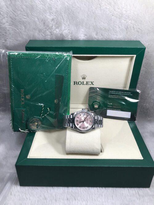 Rolex Datejust 178274 Pink Dial 31mm Roman Ladies EW Swiss