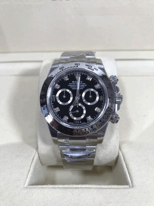 Rolex Daytona M116509LN Black Dial Diamond 40mm 4130 BT Swiss