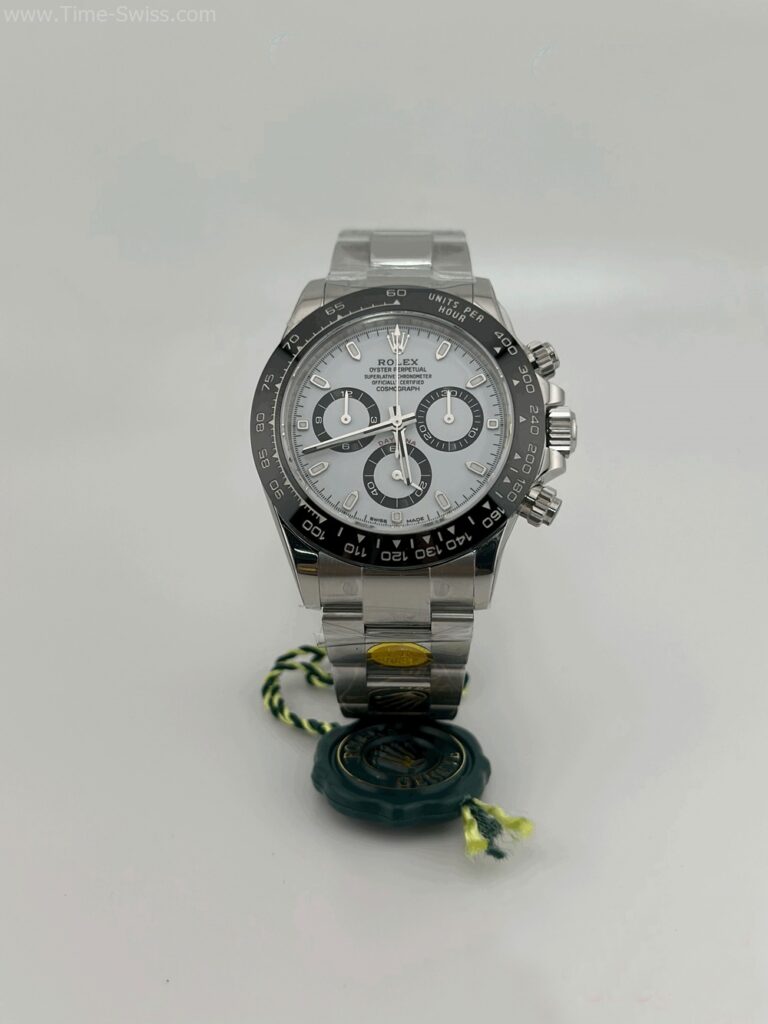 Rolex Daytona Ceramic White Dial 40mm Swiss ZF V1 Panda หน้าขาว ขอบเซลามิก 01