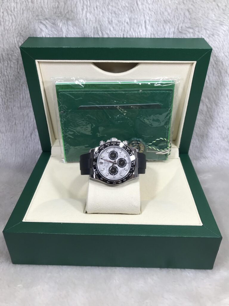 Rolex Daytona White Dial Meteorite Rubble 40mm Swiss หน้าขาวขีด อุกกาบาต สายยาง 06