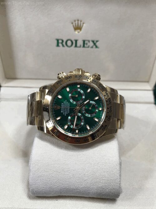 Rolex Daytona Gold M116508 Loki Green Dial 40mm BT Swiss