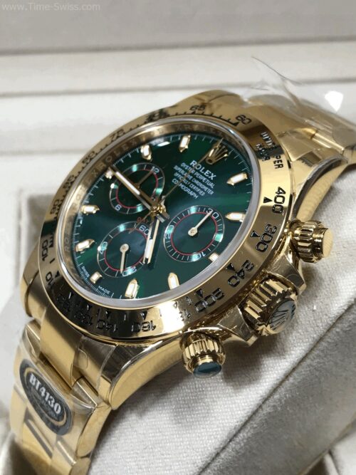 Rolex Daytona Gold M116508 Loki Green Dial 40mm BT Swiss