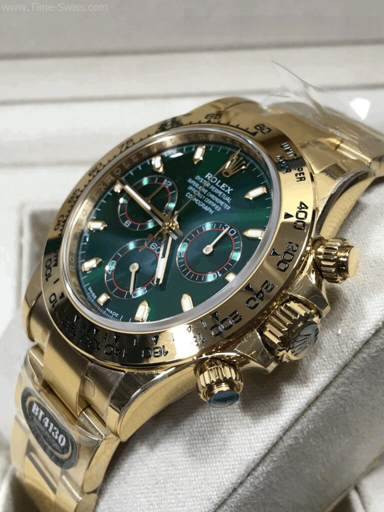 Rolex Daytona Gold Loki Green Dial 40mm BT Swiss เรือนทอง หน้าเขียว 03