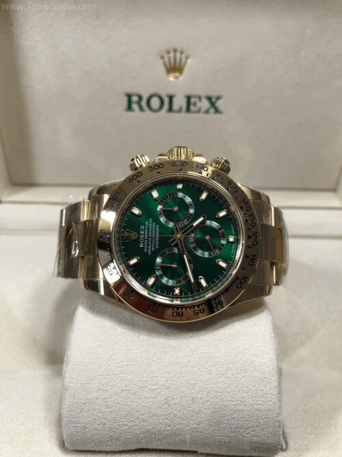 Rolex Daytona Gold M116508 Loki Green Dial 40mm BT Swiss