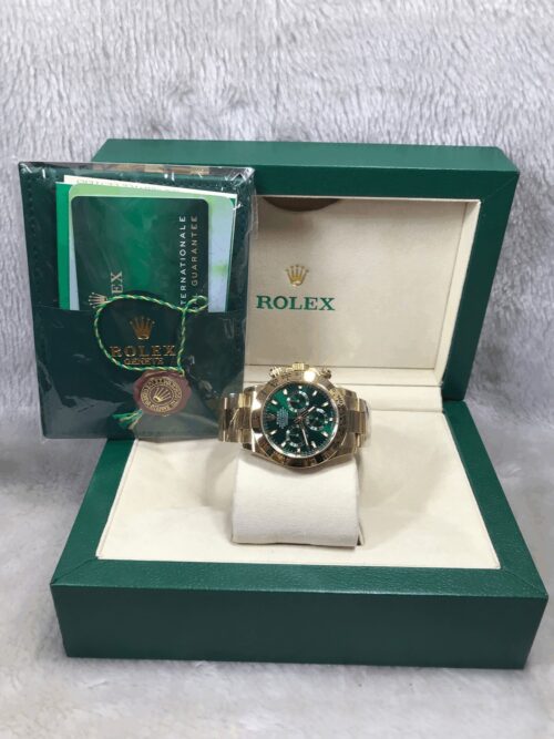 Rolex Daytona Gold M116508 Loki Green Dial 40mm BT Swiss