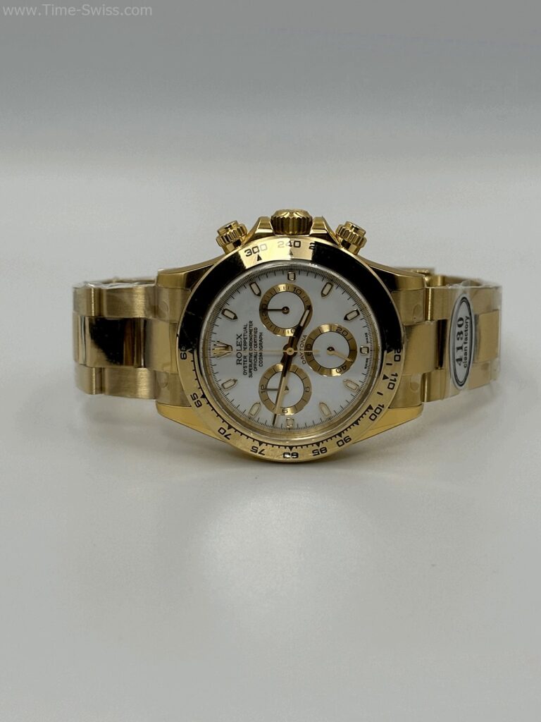 Rolex Daytona Gold White Dial 40mm Clean Swiss เรือนทอง หน้าขาว 06