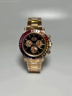 Rolex Daytona Rainbow 116595 Rose Gold Black Dial 40mm ZF Swiss