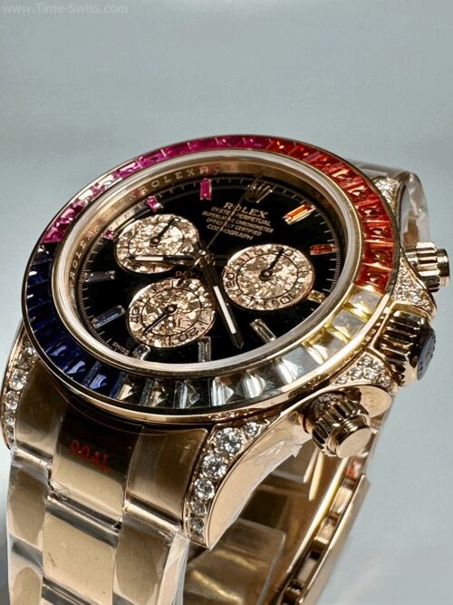 Rolex Daytona Rainbow 116595 Rose Gold Black Dial 40mm ZF Swiss