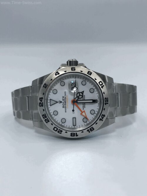 Rolex ExplorerII 226570 White Dial Orange Hand 42mm Swiss AR