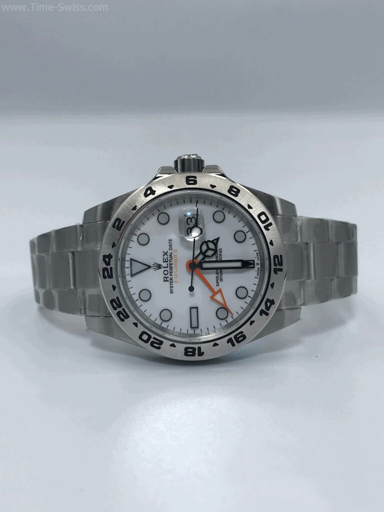 Rolex ExplorerII White Dial Orange Hand 42mm AR Swiss หน้าขาว เข็มส้ม 02