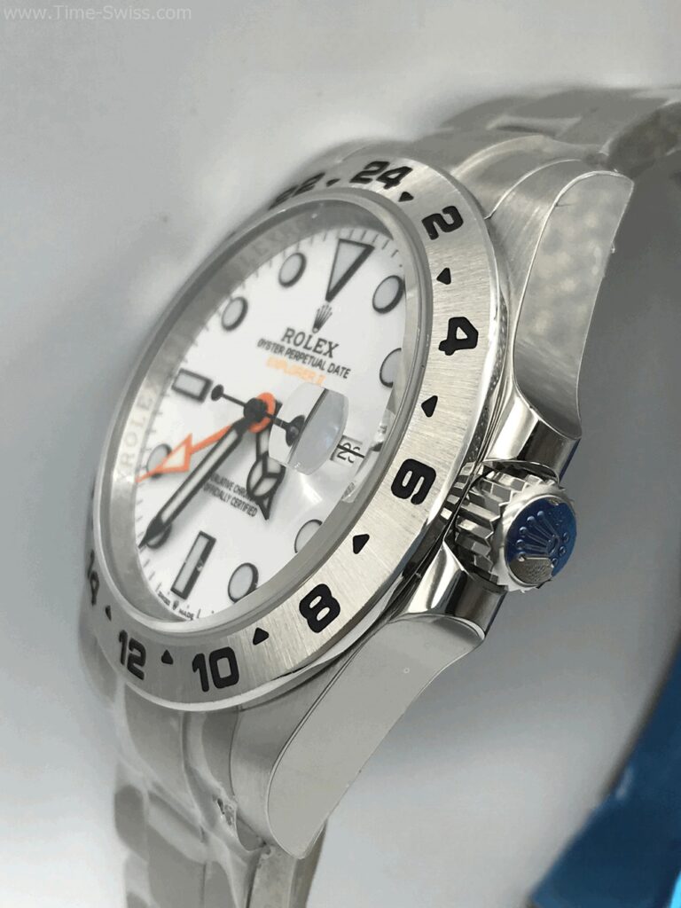 Rolex ExplorerII White Dial Orange Hand 42mm AR Swiss หน้าขาว เข็มส้ม 03