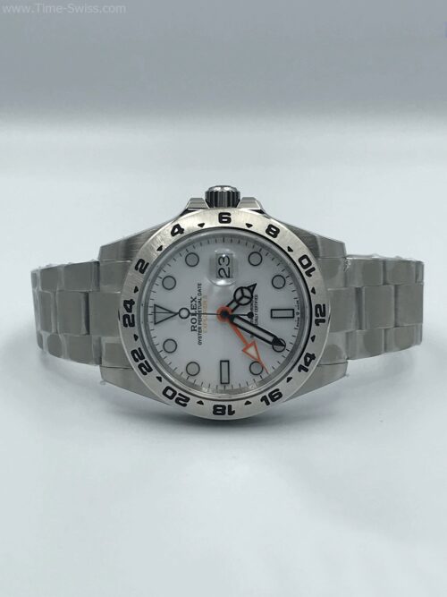 Rolex ExplorerII 226570 White Dial Orange Hand 42mm Swiss AR