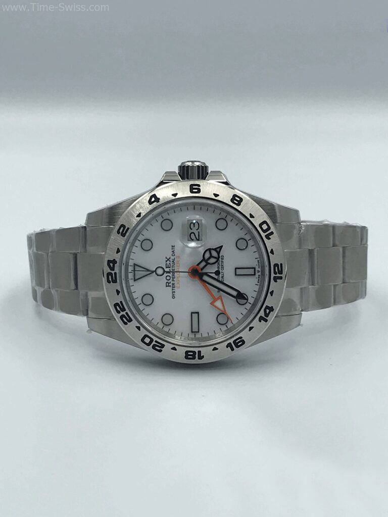 Rolex ExplorerII White Dial Orange Hand 42mm AR Swiss หน้าขาว เข็มส้ม 08