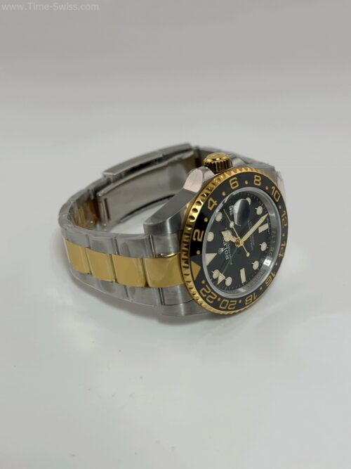 Rolex GMT Master II Gold Two Tone Black Dial 40mm 3285 Clean V3 Swiss