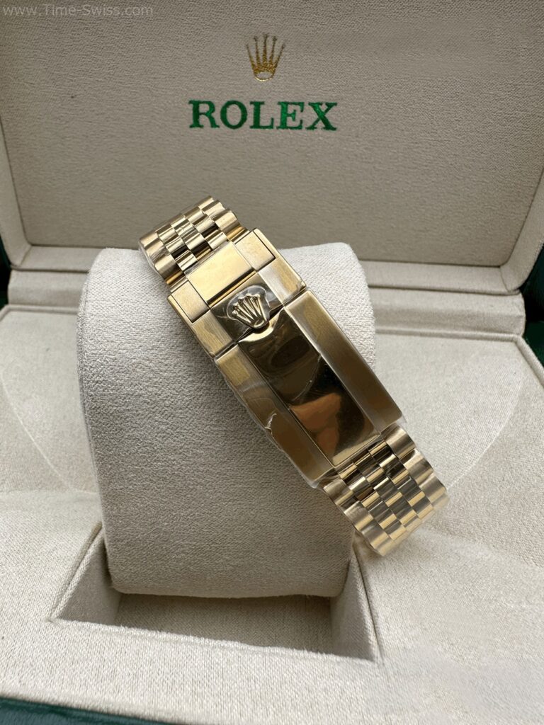 Rolex GMT Yellow Gold Jubilee 40mm EW V2 Swiss เรือนทอง หน้าดำ สายทอง 05