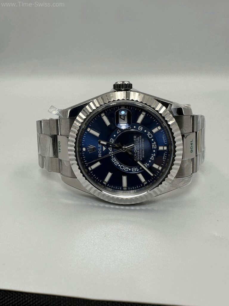 Rolex Sky-Dweller Blue Dial 42mm ZF Swiss เรือนเงิน หน้าน้ำเงิน 02