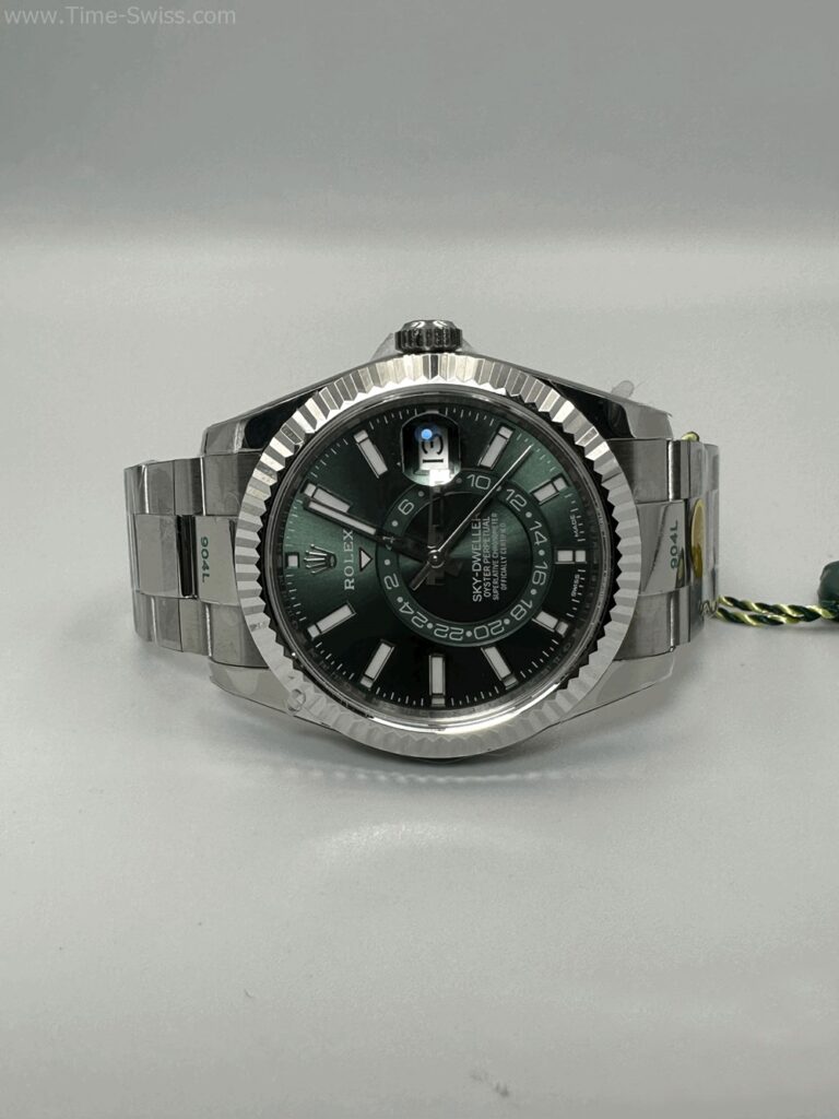 Rolex Sky-Dweller Green Dial 42mm ZF Swiss เรือนเงิน หน้าเขียว 02