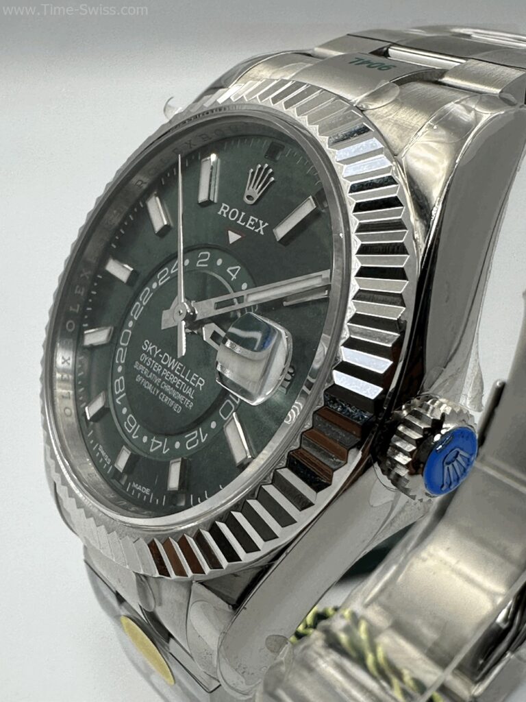 Rolex Sky-Dweller Green Dial 42mm ZF Swiss เรือนเงิน หน้าเขียว 03