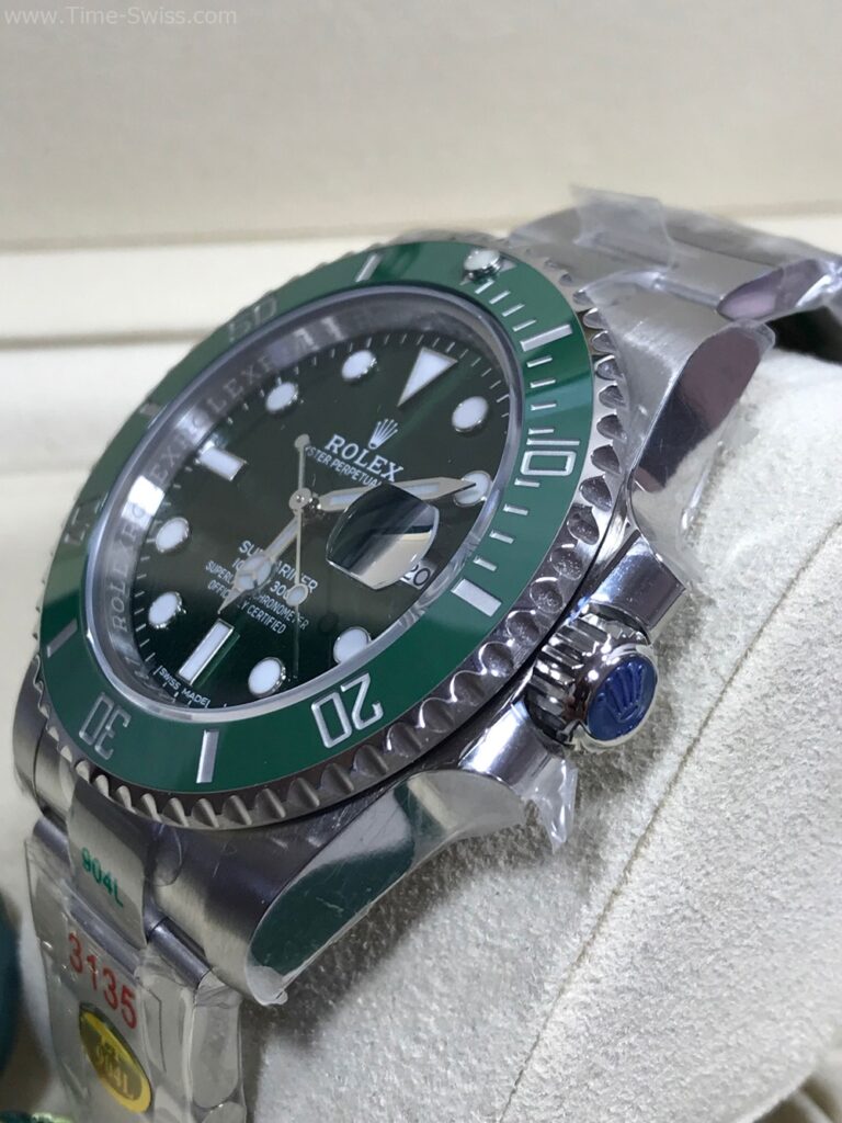 Rolex Submariner Ceramic Green Dial Hulk 40mm 3135 ZF V3 Swiss เรือนเงิน หน้าเขียว 02