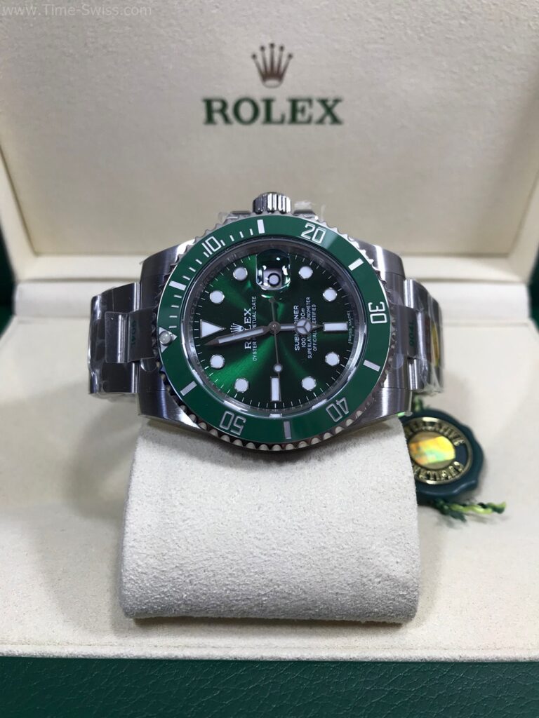 Rolex Submariner Ceramic Green Dial Hulk 40mm 3135 ZF V3 Swiss เรือนเงิน หน้าเขียว 09