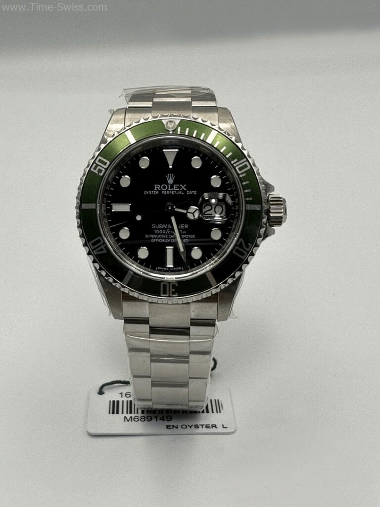 Rolex Submariner Kermit 50th 40mm 3135 AR Swiss ขอบฟิล์มเขียว หน้าดำ 01