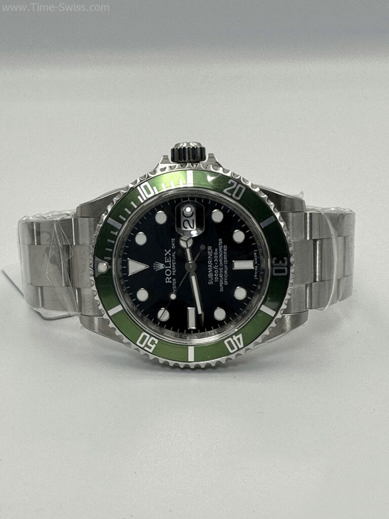 Rolex Submariner Kermit 50th 40mm 3135 AR Swiss ขอบฟิล์มเขียว หน้าดำ 02