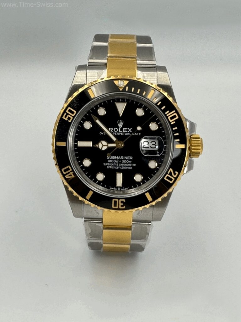 Rolex Submariner Gold Two Tone Black Dial 40mm 3235 VSF Swiss เรือนทอง2K หน้าดำ 01