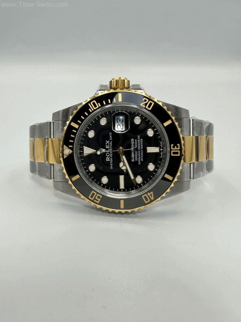 Rolex Submariner Gold Two Tone Black Dial 40mm 3235 VSF Swiss เรือนทอง2K หน้าดำ 02