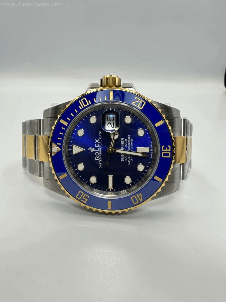 Rolex Submariner Gold Two Tone Blue Dial 40mm 3235 VSF Swiss เรือนทอง2K หน้าน้ำเงิน 07