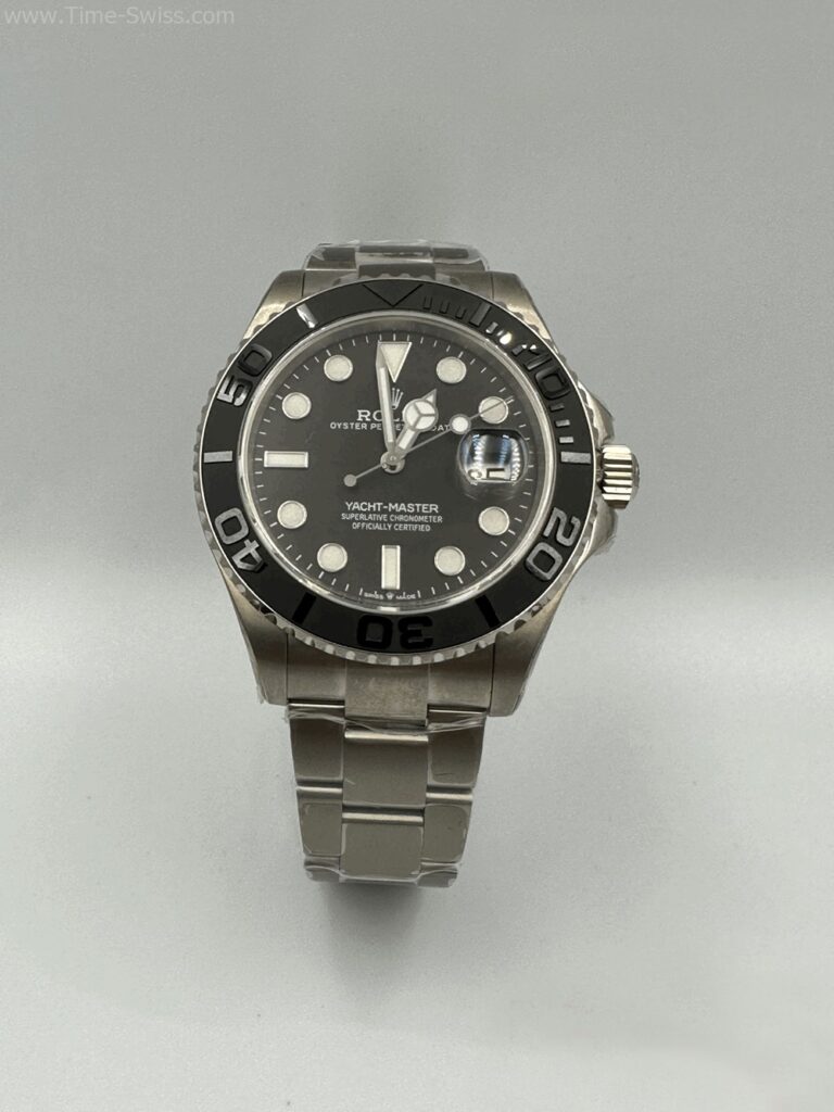 Rolex Yachtmaster Titanium Black Dial 42mm TW Swiss เรือนเงิน หน้าดำ สายยาง 01