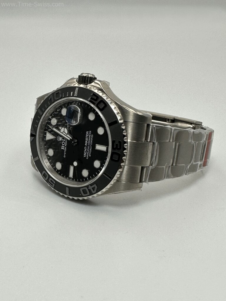 Rolex Yachtmaster Titanium Black Dial 42mm TW Swiss เรือนเงิน หน้าดำ สายยาง 02