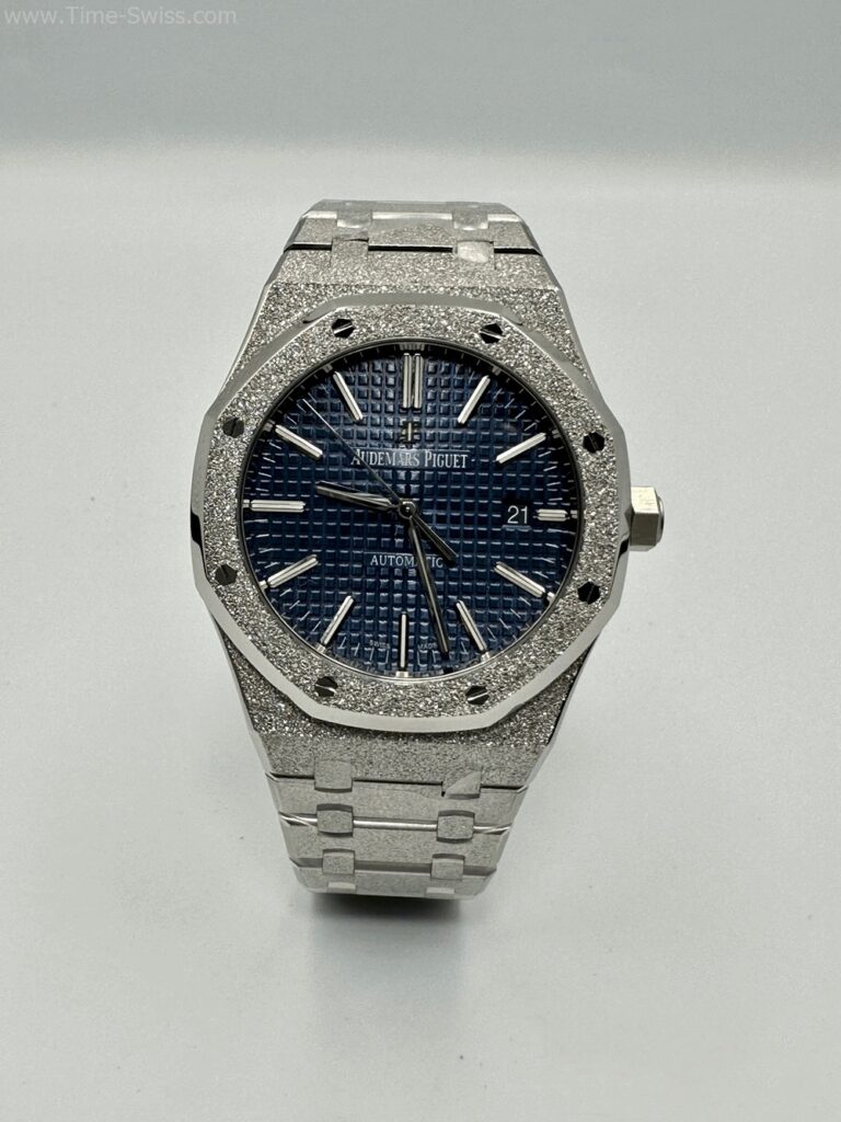 Audemars Piguet 15410BC Frosted Gold Blue Dial Swiss เรือนเกล็ดหิมะ หน้าน้ำเงิน 01