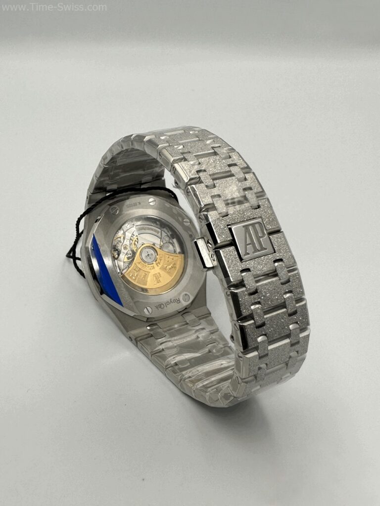 Audemars Piguet 15410BC Frosted Gold Blue Dial Swiss เรือนเกล็ดหิมะ หน้าน้ำเงิน 05
