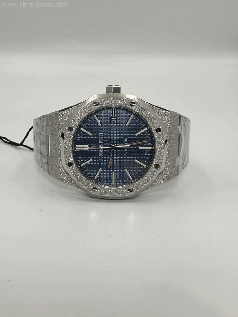 Audemars Piguet 15410BC Frosted Gold Blue Dial Swiss เรือนเกล็ดหิมะ หน้าน้ำเงิน 07