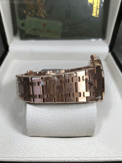 Audemars Piguet 67651OR Diamond Rose Gold White Dial 33mm CC