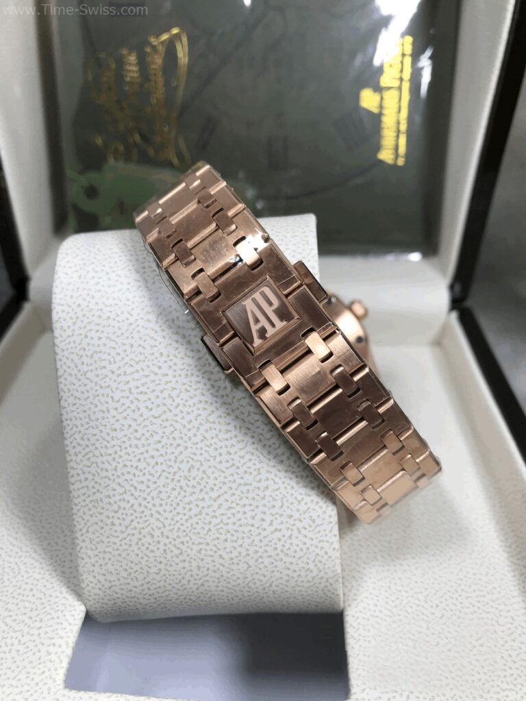 Audemars Piguet 67651OR Diamond Rose Gold White Dial ขอบเพชร หน้าขาว 05