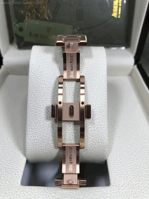 Audemars Piguet 67651OR Diamond Rose Gold White Dial 33mm CC
