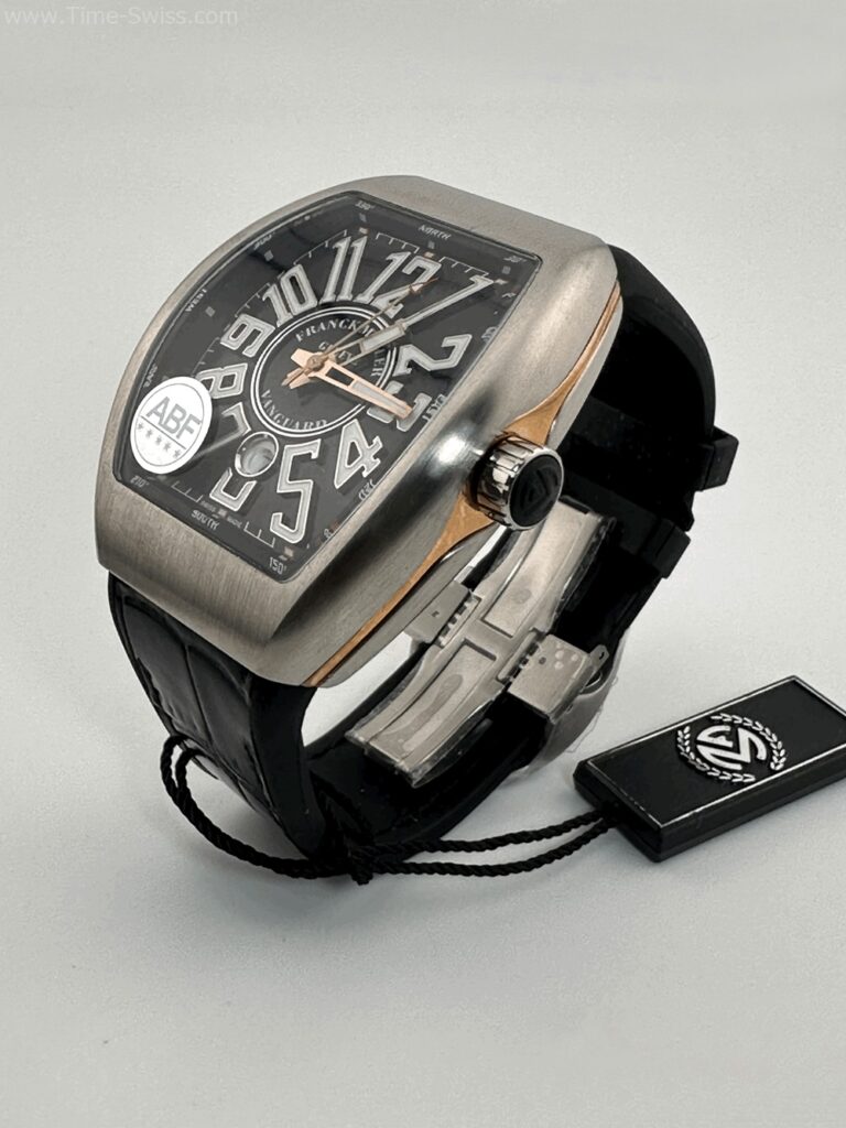 Franck Muller Vanguard Titanium Black Dial ABF Swiss เรือนไทเทเนียม หน้าดำ สายยาง 03