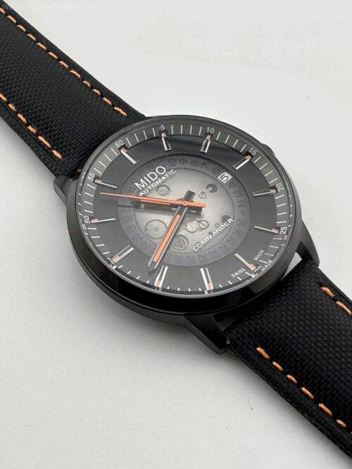 MIDO Multifort Skeleton Vertigo PVD Black Dial Orange Hand CC