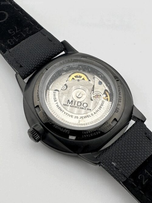 MIDO Multifort Skeleton Vertigo PVD Black Dial Orange Hand CC