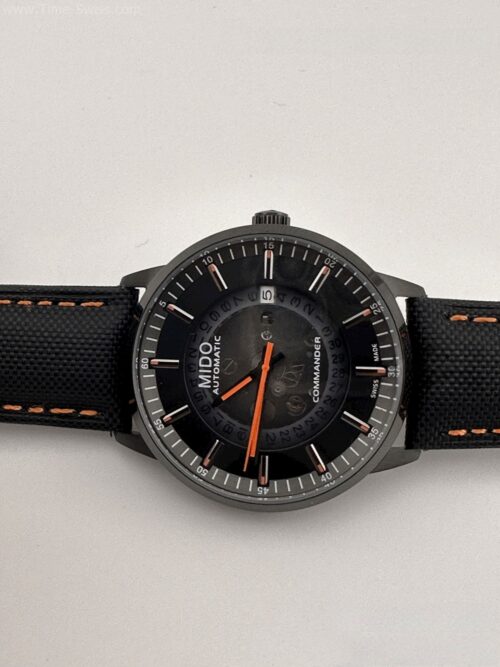 MIDO Multifort Skeleton Vertigo PVD Black Dial Orange Hand CC