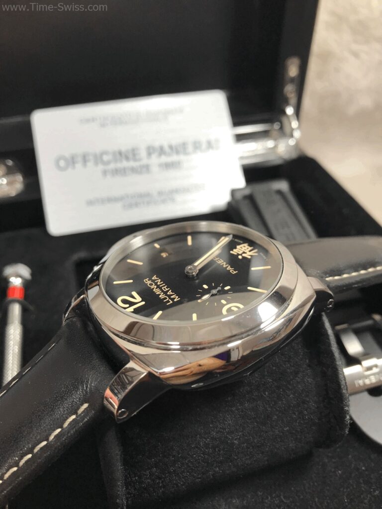 Panerai FU PAM366 Black Dial Swiss เรือนเงิน หน้าดำ สายหนังดำ 03