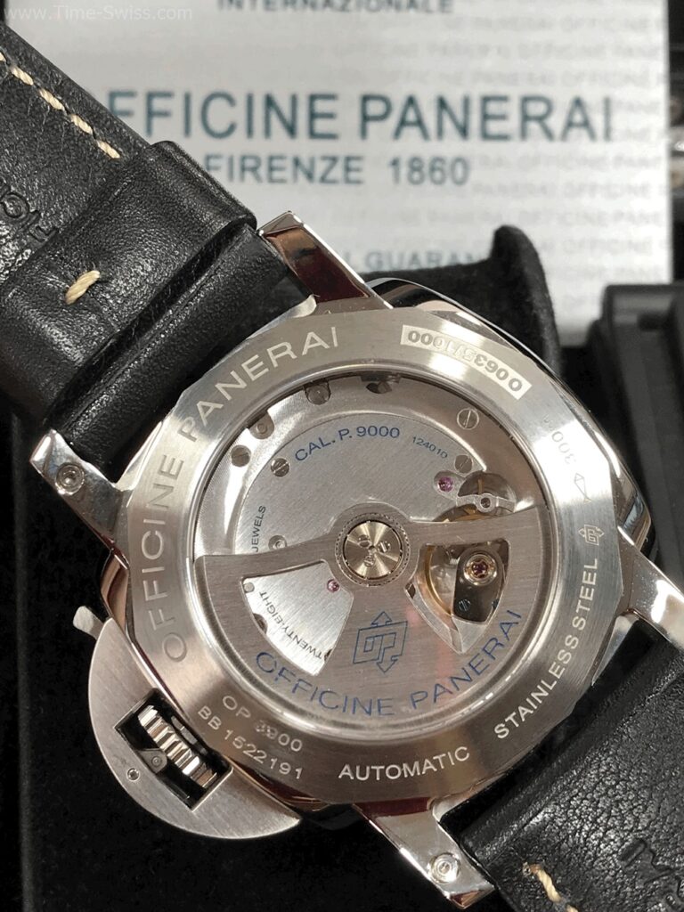 Panerai FU PAM366 Black Dial Swiss เรือนเงิน หน้าดำ สายหนังดำ 07