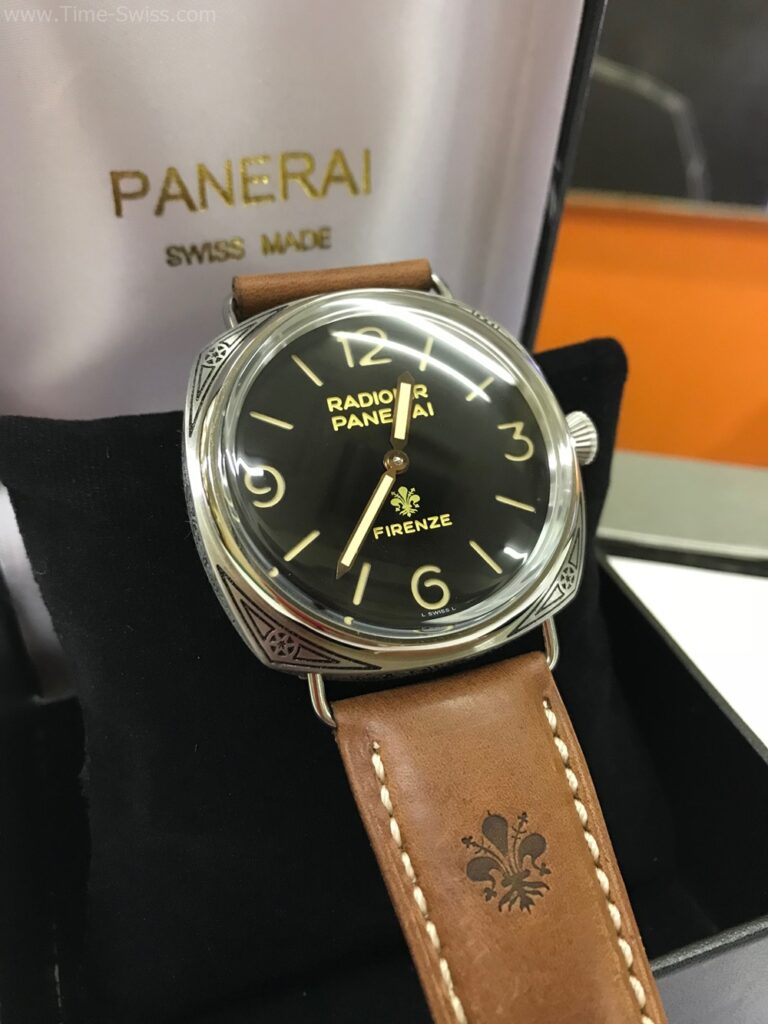 Panerai Radiomir Firenze Pam672 Black หน้าดำ สายหนังสีน้ำตาล 01