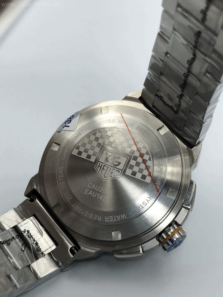 TAG Heuer Formula1 Calibre16 CC เรือนเงิน หน้าขอบส้ม สายเหล็กสลับPVD 06