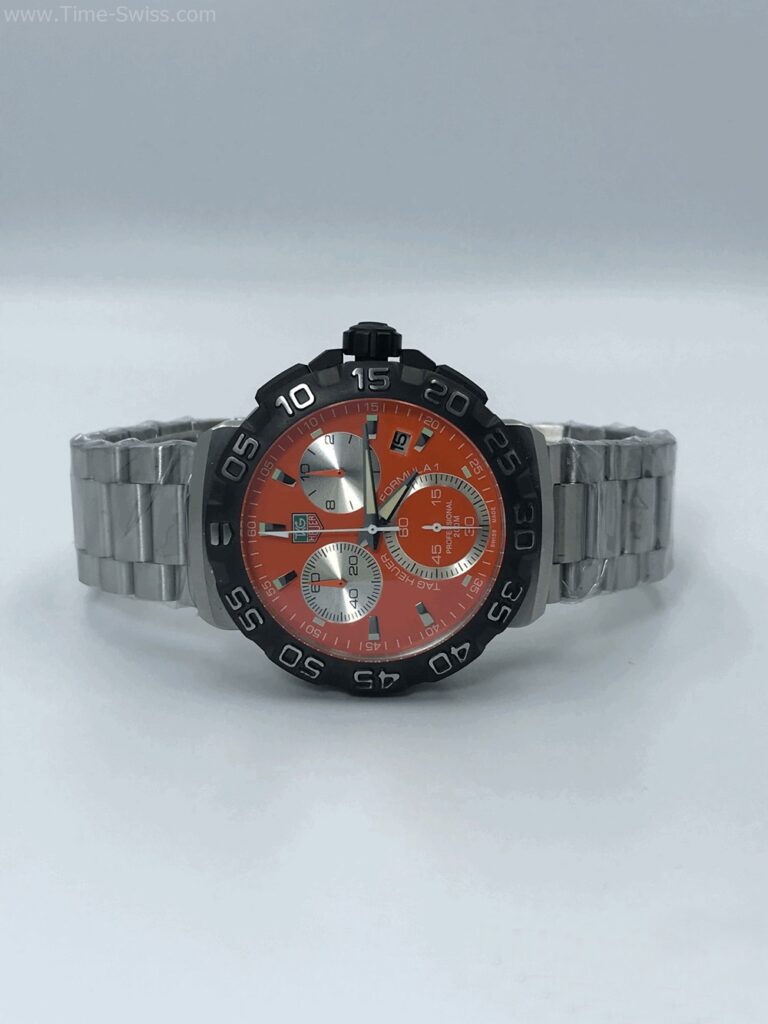 TAG Heuer Formula1 Chronograph Orange CC เรือนเงิน หน้าส้ม สายเหล็ก 07